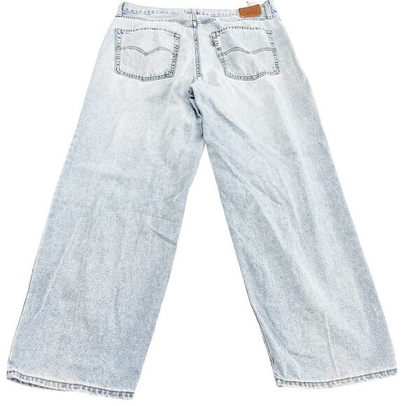 Levi's Men's Baggy Dad Light Wash Paint Splattered Denim Jeans Zip Fly Size 32 - Picture 3 of 8